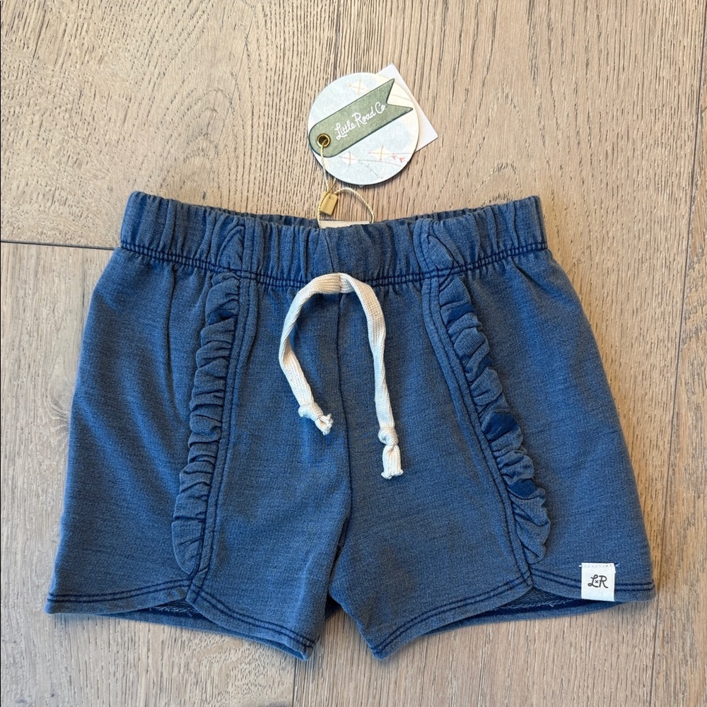 Little Road Co Blue Ruffle Shorts – Girls 3T, NWT, 95% Cotton / 5% Elastane